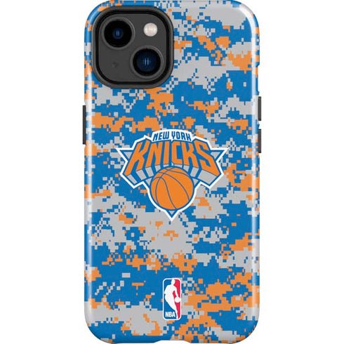 NBA New York Knicks Digi Camo iPhone 15 Impact Case